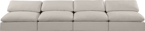 Comfy - Linen Modular Armless Sofa 4 Seats