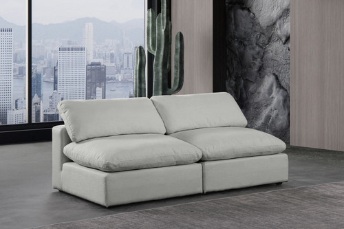 Comfy - Linen Modular Armless Sofa 2 Seats