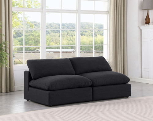 Comfy - Linen Modular Armless Sofa 2 Seats