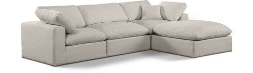 Comfy - 4 Piece Linen Fabric Modular Sectional With Chaise