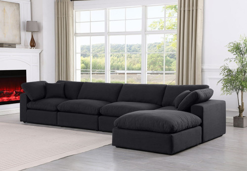 Comfy - 5 Piece Linen Modular Sectional With Chaise