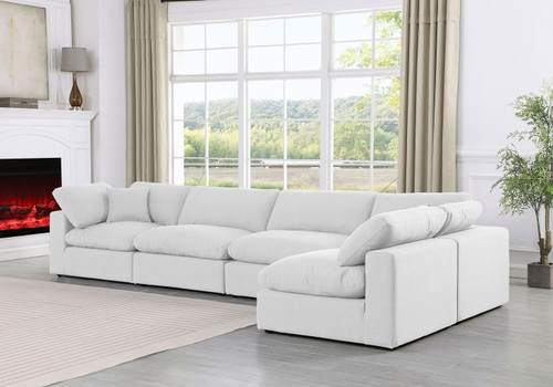 Comfy - 5 Piece Linen Modular Sectional
