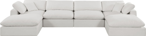 Comfy - 6 Piece Linen Modular Double Chaise Sectional