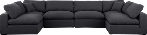 Comfy - 6 Piece Linen Modular Armless Sectional