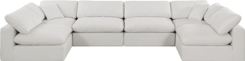 Comfy - 6 Piece Linen Modular Armless Sectional