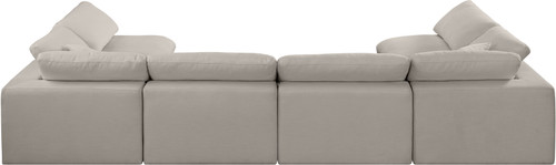 Comfy - 6 Piece Linen Modular Armless Sectional