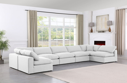 Comfy - 7 Piece Linen Modular Armless Sectional