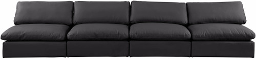 Comfy - Faux Leather Modular Armless Sofa 4 Seats