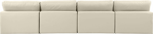 Comfy - Faux Leather Modular Armless Sofa 4 Seats