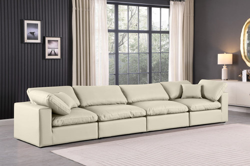 Comfy - Faux Leather Modular Sofa 4 Seats