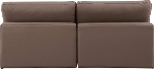 Comfy - Faux Leather Modular Armless Sofa 2 Seats