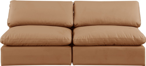 Comfy - Faux Leather Modular Armless Sofa 2 Seats
