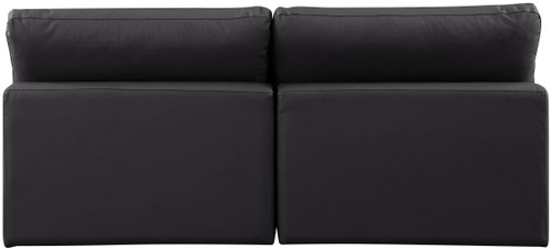 Comfy - Faux Leather Modular Armless Sofa 2 Seats