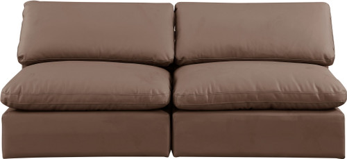 Comfy - Faux Leather Modular Armless Sofa 2 Seats