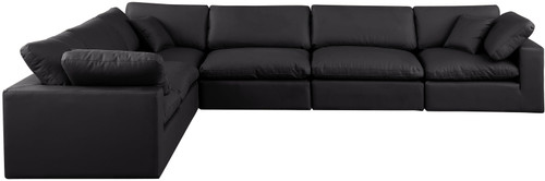 Comfy - 6 Piece Faux Leather Modular Corner Sectional