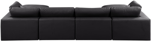 Comfy - 6 Piece Faux Leather Modular Double Chaise Sectional