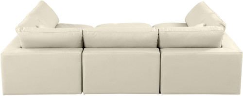 Comfy - 6 Piece Faux Leather Sectional