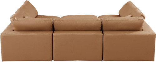 Comfy - 6 Piece Faux Leather Sectional