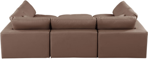 Comfy - 6 Piece Faux Leather Sectional