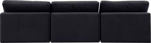 Comfy - Velvet Modular Armless Sofa 3 Seats