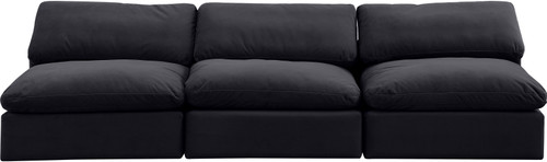Comfy - Velvet Modular Armless Sofa 3 Seats