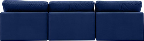 Comfy - Velvet Modular Armless Sofa 3 Seats