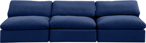 Comfy - Velvet Modular Armless Sofa 3 Seats