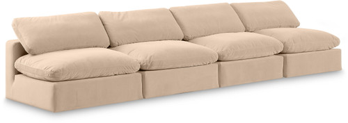 Comfy - Velvet Modular Armless Sofa 4 Seats Comfy - Velvet Modular Armless Sofa 4 Seats