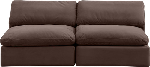 Comfy - Velvet Modular Armless Sofa 2 Seats
