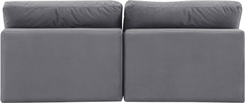 Comfy - Velvet Modular Armless Sofa 2 Seats