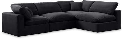 Comfy - 4 Piece Velvet Modular Armless Sectional
