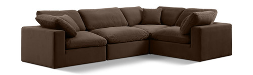 Comfy - 4 Piece Velvet Modular Sectional