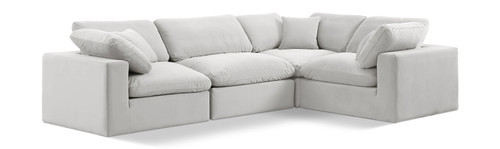 Comfy - 4 Piece Velvet Modular Sectional