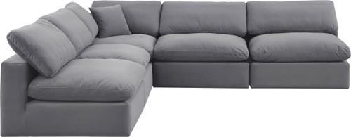 Comfy - 5 Piece Velvet Modular Corner Armless Sectional