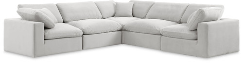 Comfy - 5 Piece Velvet Modular Corner Sectional