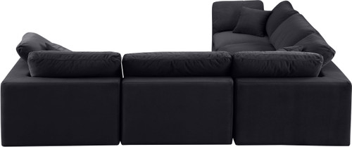 Comfy - 5 Piece Velvet Modular Corner Sectional