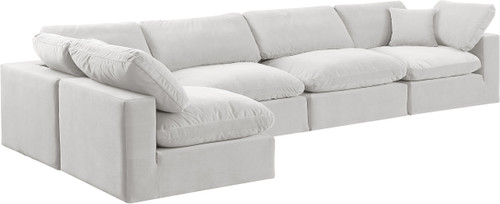 Comfy - 5 Piece Velvet Modular Sectional