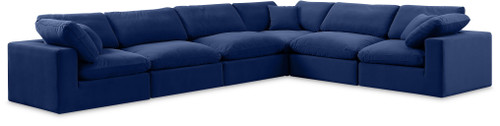 Comfy - 6 Piece Velvet Modular Corner Sectional