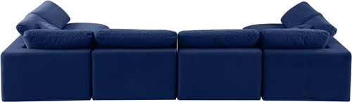 Comfy - 6 Piece Velvet Modular Armless Sectional
