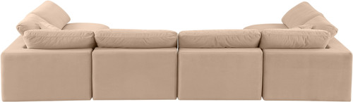 Comfy - 6 Piece Velvet Modular Armless Sectional