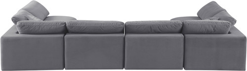 Comfy - 6 Piece Velvet Modular Armless Sectional