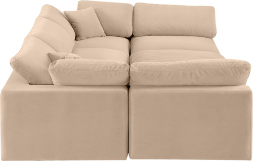Comfy - 6 Piece Velvet Sectional