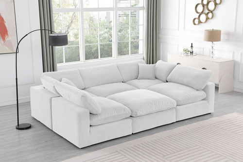Comfy - 6 Piece Velvet Sectional