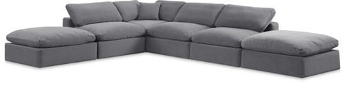 Comfy - 6 Piece Velvet Modular Sectional