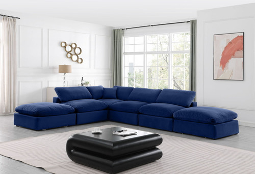 Comfy - 6 Piece Velvet Modular Sectional