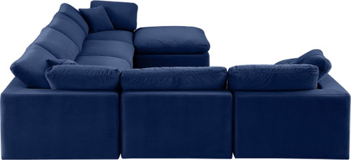 Comfy - 7 Piece Velvet Modular Sectional With Chaise