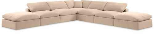 Comfy - 7 Piece Velvet Modular Corner Sectional
