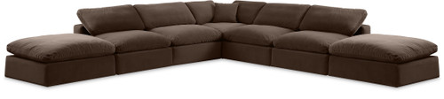 Comfy - 7 Piece Velvet Modular Corner Sectional