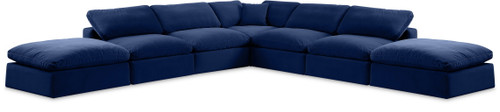 Comfy - 7 Piece Velvet Modular Corner Sectional