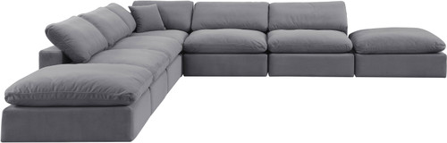 Comfy - 7 Piece Velvet Modular Corner Sectional